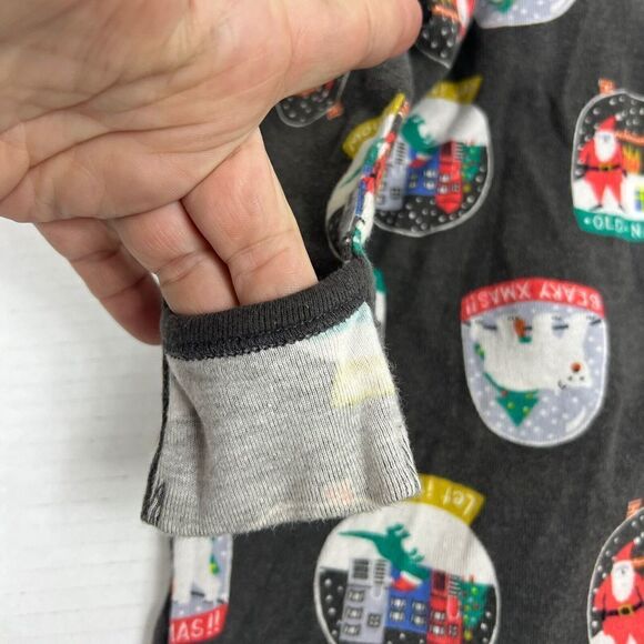 Old Navy Unisex Infant 6-9 Months One Piece Footed Pajamas Snow Globe Christmas - Picture 6 of 10